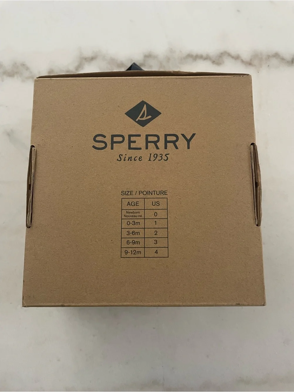 NWT Sperry Kids Taupe and Black Boat Shoes with White Laces Baby size 3 #0204